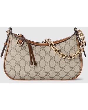 Gucci Gg Emblem Small Shoulder Bag - Natural