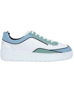 Bally Krys Leather Low-Top Trainers, Brand Size 7 Us - Blue