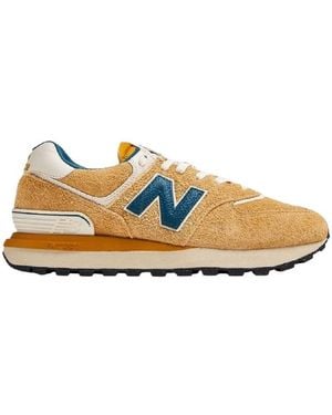 New Balance 574 Legacy Mustard Trainers - Blue