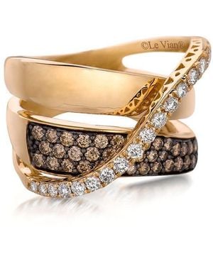 Le Vian Ladies Honey And Chocolate Gladiator Rings Set - Metallic