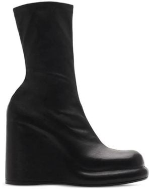 Burberry High Wedge Heel Pillar Boots, Brand Size 36 Us - Black