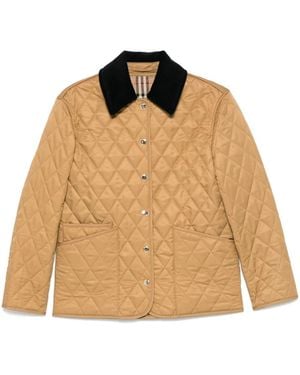 Burberry Quilted Barn Jacket - Natural