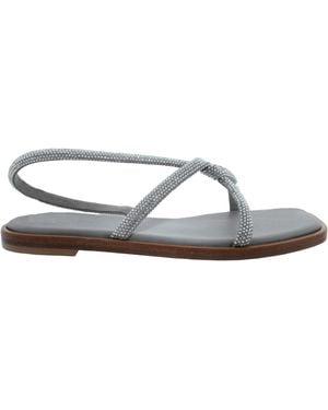Ferragamo Ferragamo Floriane Knotted Strap Flat Sandals, Size 7 C - White