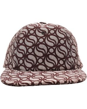 Stella McCartney S-Wave Monogram Jacquard Baseball Cap - Brown