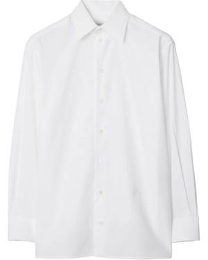 Burberry Cotton Poplin Shirt, Brand Size 10 Us - White