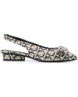 Ferragamo Gancini Viva Slingback Pumps - Metallic