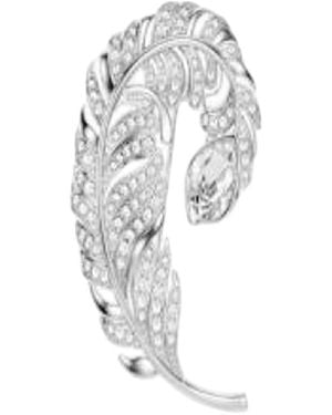 Swarovski Idyllia Feather Brooch - White