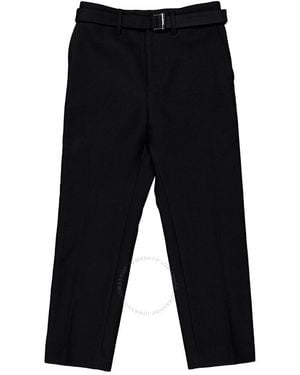 Sacai Wool Tailored Cropped Pants, Brand Size 1 - Black