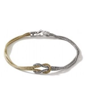John Hardy Manah Classic Chain 14K And Sterling Double Row Bracelet - Metallic