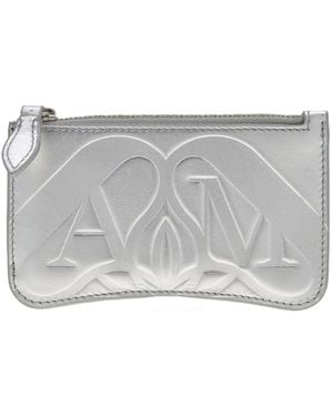 McQueen Seal Card Holder - Grey