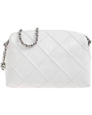 Tory Burch Fleming Leather Crossbody Bag - White