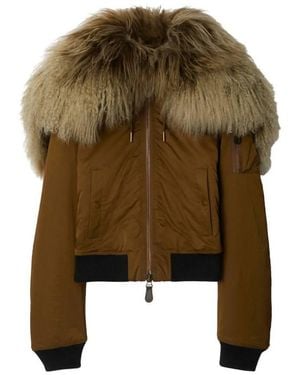 Burberry Slim-Fit Padded Bomber Jacket, Brand Size 10 Us - Green