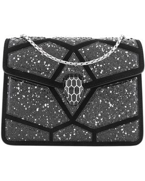 BVLGARI Serpenti Forever Series Messenger Bag - Black