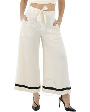 Polo Ralph Lauren Satin Wide Leg Pants - White
