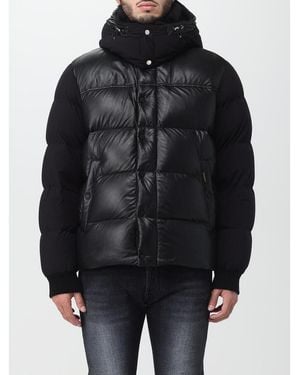 Moorer Leather Puffer Jacket - Black