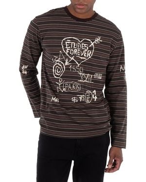 Etudes Studio Etude Graffiti Stripe Wonder Long-Sleeve T-Shirt - Grey