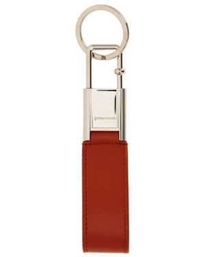 Ferragamo Gancini-Inspired Leather Keyring