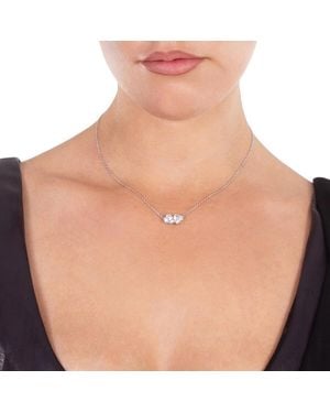 Swarovski Attract Soul Rhodium Plated Heart Necklace - Natural