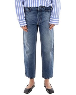 JW Anderson Jw Anderson Cropped Straight-Leg Jeans - Blue
