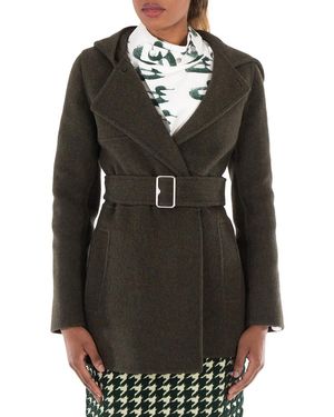 Burberry Long Sleeve Wool Cashmere Jacket, Brand Size 4 Us - Black