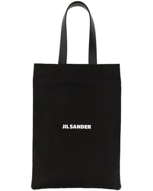Jil Sander Tote Bag With Logo - Black