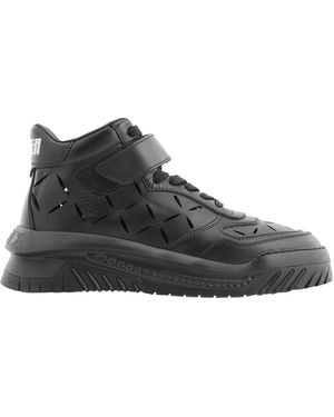 Versace Palladium Odissea High Top Trainers, Brand Size 42 Us - Black