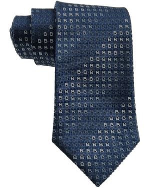 BVLGARI B Dots Double Silk Tie - Blue