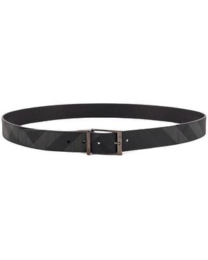 Burberry Louis 35 Check Reversible Belt - Black