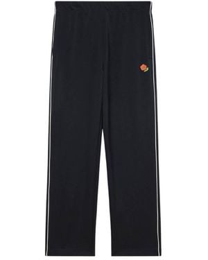 KENZO Pop Embroidered Straight-Fit Jogpants - Blue