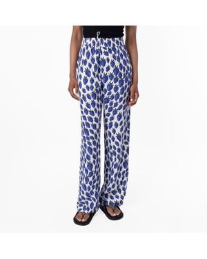 Burberry All Over Strawberry Graphic Print Pants, Brand Size 8 Us - Blue