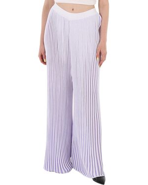 MM6 by Maison Margiela Pleated Wide Leg Trousers - Purple