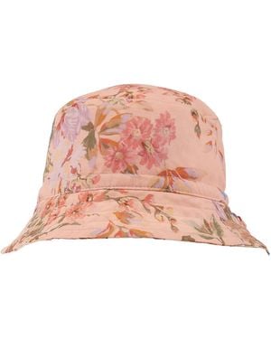 Zimmermann Girls Floral Print Cotton Bucket Hat - Yellow