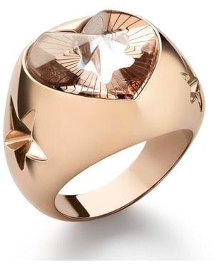 Baccarat 'Etoile De Mon Coeur' Clear Crystal Ring .5 2812870 - Metallic