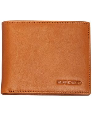 Breed Locke Genuine Leather Bi-Fold Wallet - Brown