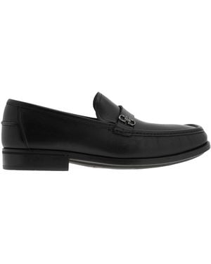 Ferragamo Nelson Gancini Bit Loafers - Black