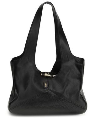 Chloé Chlo East-West Balloon Shoulder Bag - Black