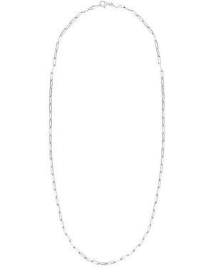 Tresorra Sterling Paperclip Necklace - White