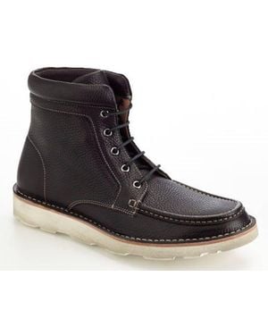 Ferragamo Seven 2 Leather Lace-Up Boots - Brown