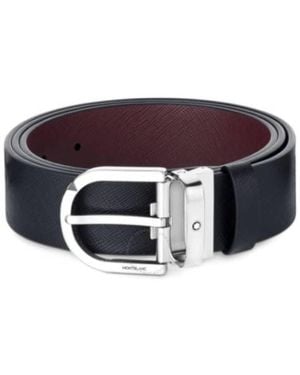 Montblanc Horseshoe Buckle 35 Reversible Leather Belt - Brown