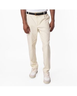 BOSS Long Straight-Leg Cotton Trousers, Brand Size 54 (Waist - White