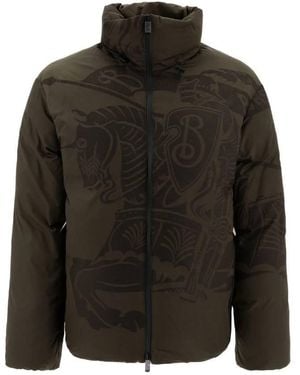 Burberry Ekd Printed Puffer Jacket - Black