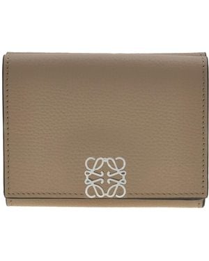 Loewe Anagram Trifold Wallet - Natural