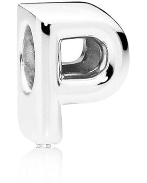 PANDORA Letter P Charm - White