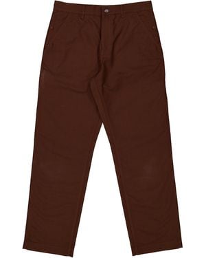 Ferragamo Relaxed Fitl Canvas Trousers, Brand Size 48 Us - Brown