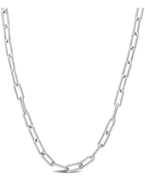 Amour 3.5Mm Paperclip Chain Necklace - Metallic