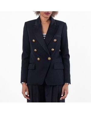 Balmain Double-Breasted Blazer, Brand Size 34 Us - Blue