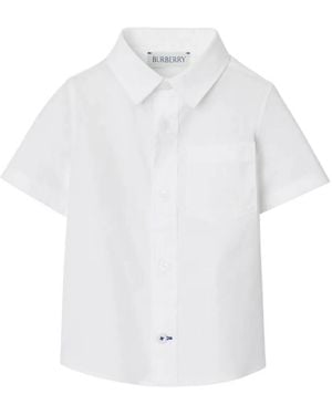 Burberry Toddler Ekd Embroidered Cotton Shirt - White