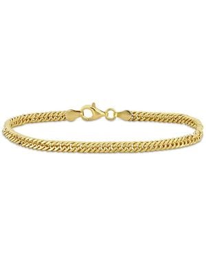 Amour Double Curb Link Chain Bracelet - Metallic