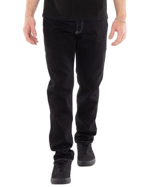 KENZO Logo-Patch Denim Pants - Black