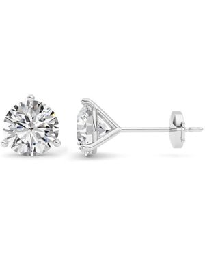 Mure And Co 5Ctw Round Shaped Lab Grown Diamond (F/Vs) Stud Earrings - Metallic
